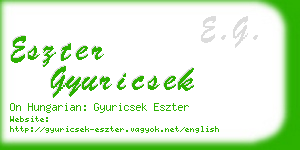 eszter gyuricsek business card